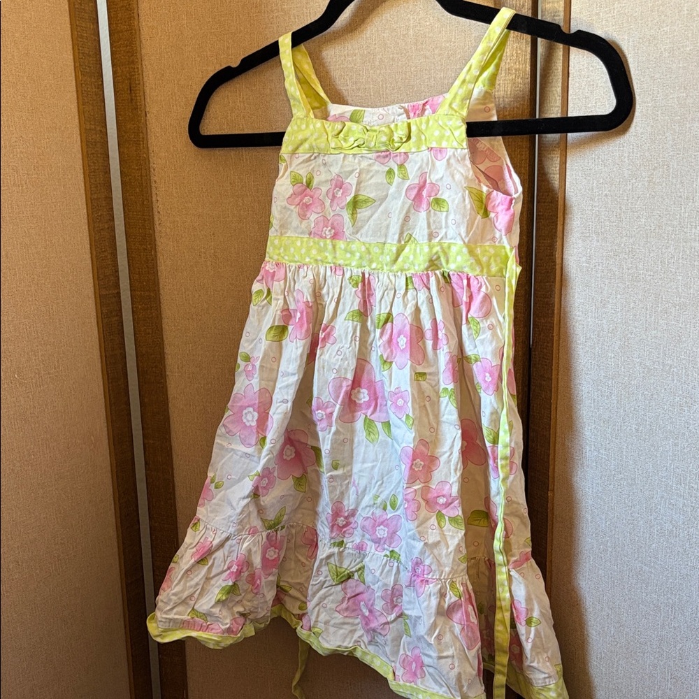 Girls Jona Michelle Pink and Yellow Floral Dress 5